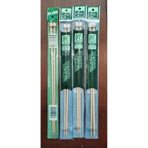 Takumi Bamboo Knitting Needles, 4 Pairs, 13 inches - No. 7, 8, 9, 10